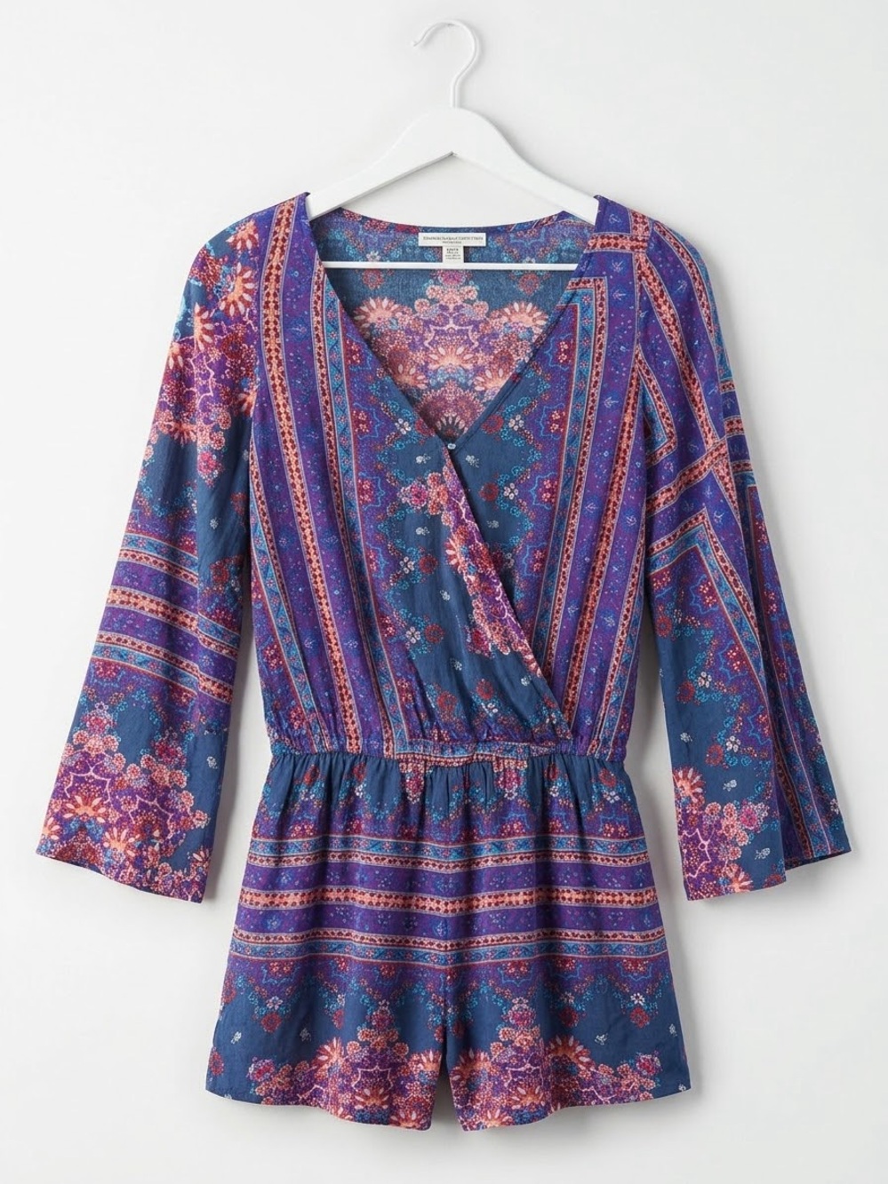 American Eagle Boho Wrap-Front Floral Romper